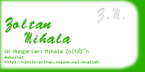 zoltan mihala business card
